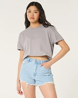 Oversized Cotton Crew T-Shirt