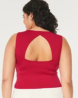 Soft Stretch Seamless Fabric Open Back Top