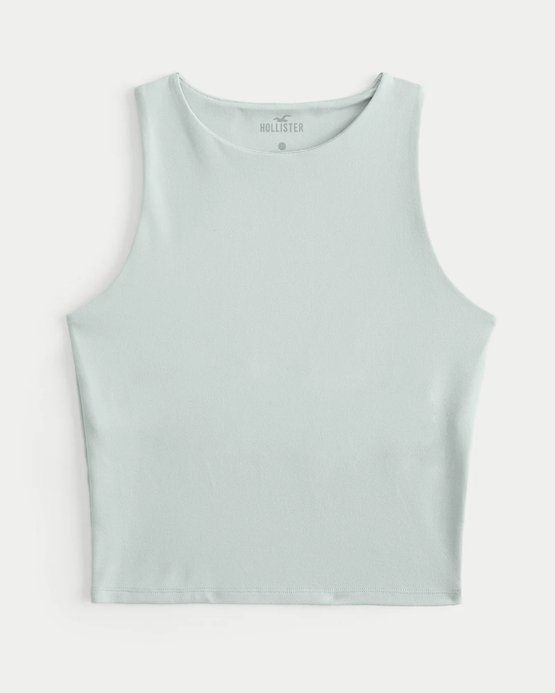 Soft Stretch Seamless Fabric High-Neck Tank