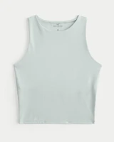 Soft Stretch Seamless Fabric High-Neck Tank