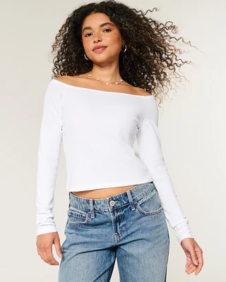 Long-Sleeve Off-the-Shoulder Top