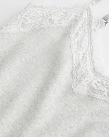 Ribbed Lace Trim Cami