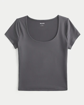 Soft Stretch Seamless Fabric Scoop Top