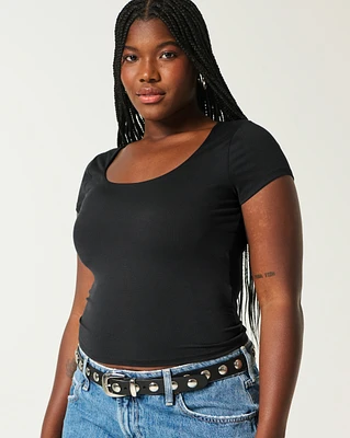 Soft Stretch Seamless Fabric Scoop Top