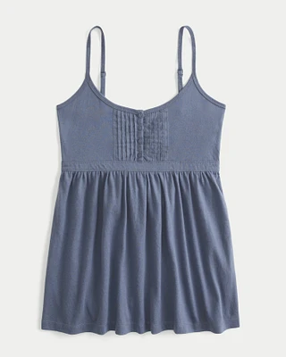 Easy Scoop Henley Babydoll Top