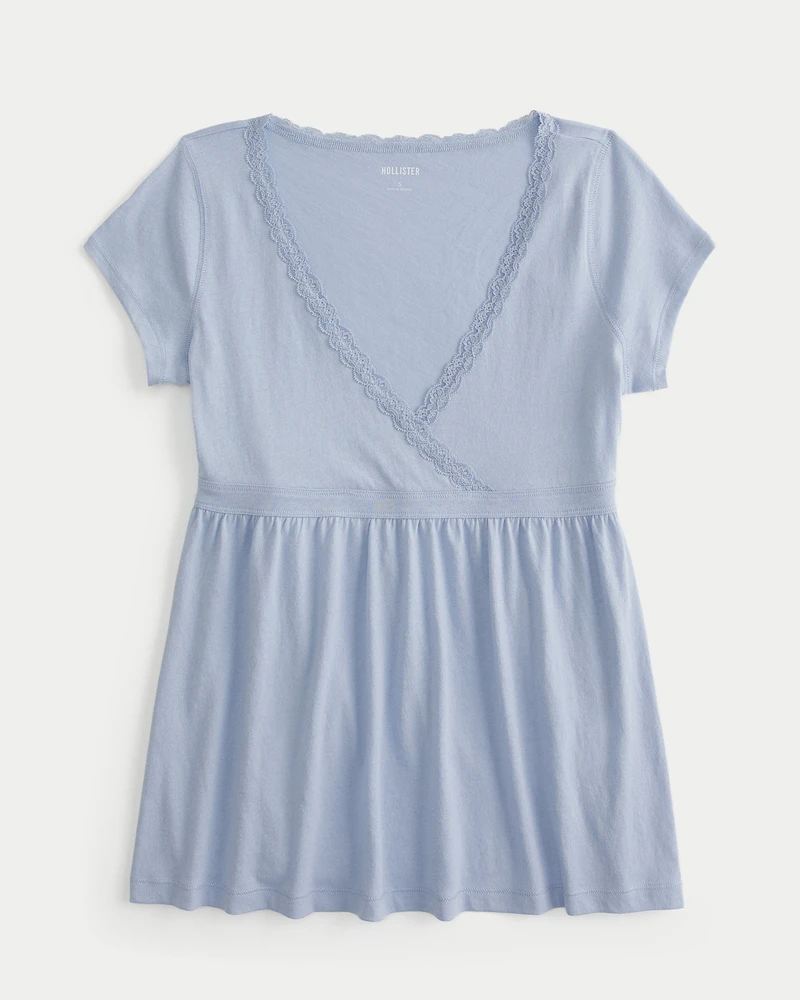 Easy Wrap-Front Babydoll Top