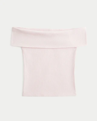 Foldover Off-the-Shoulder Top