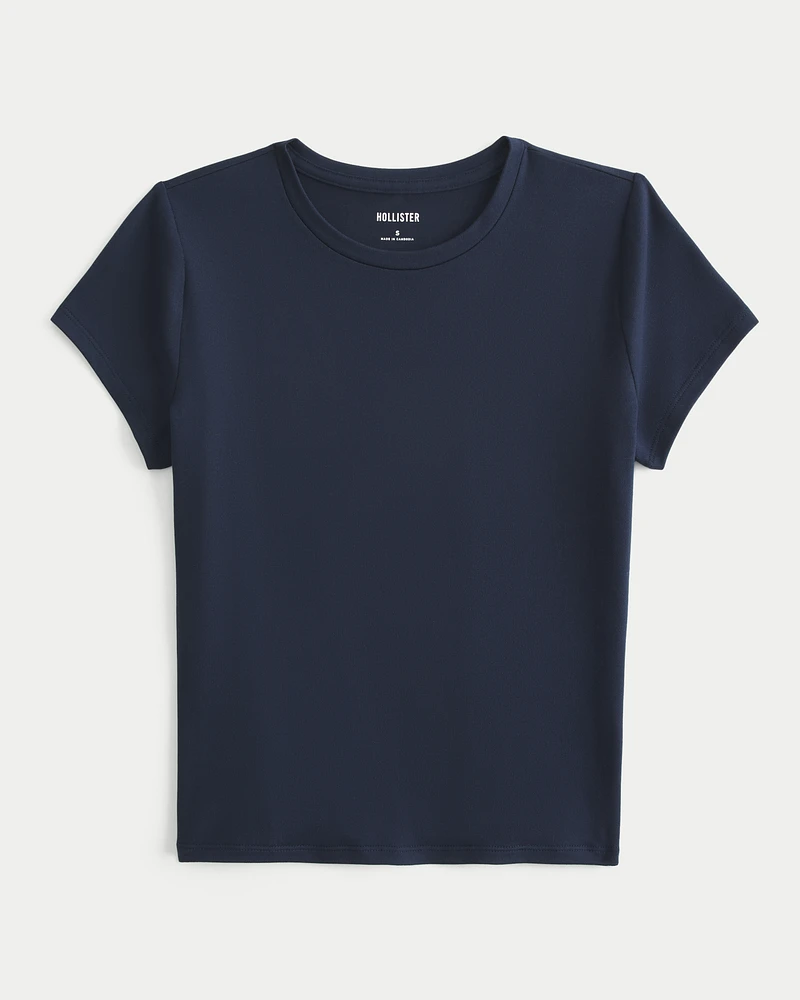 Soft Stretch Seamless Fabric Crew Baby Tee