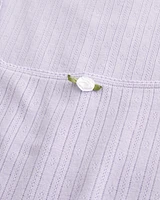 Pointelle Square-Neck Top