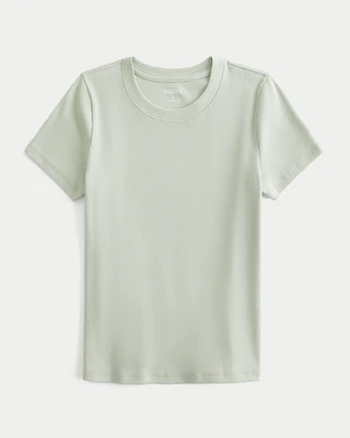 Ribbed Crew Baby Tee