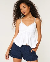 Easy Lace-Trim Babydoll Top