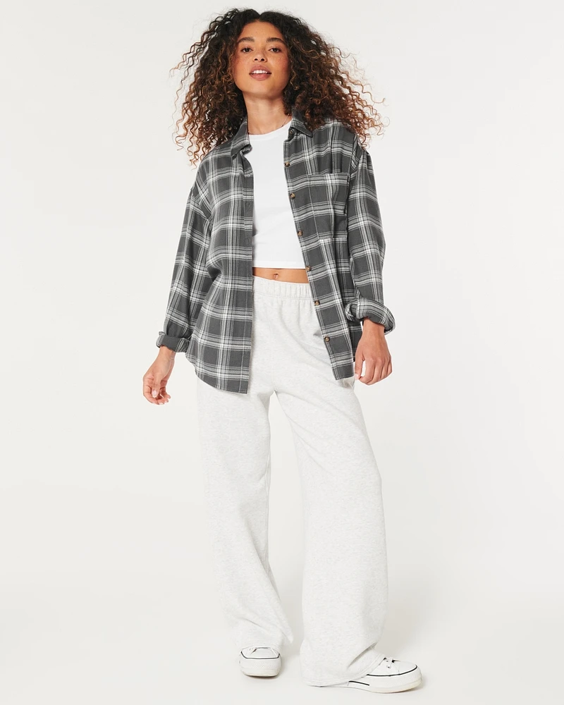 Easy Plaid Button-Through Shirt