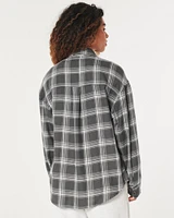 Easy Plaid Button-Through Shirt