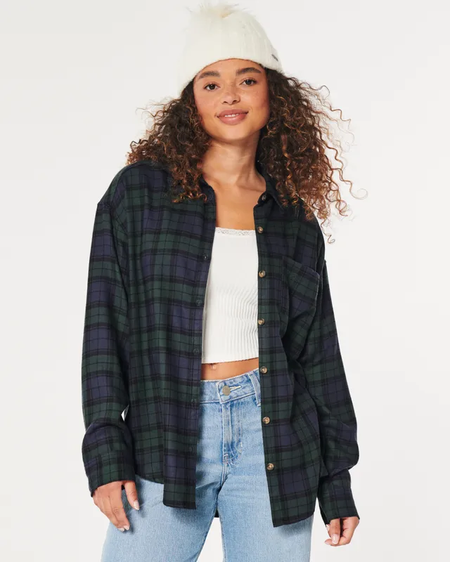 Hollister, Tops, Hollister Cotton Flannel Shirt M Winter Sale