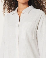 Oversized Linen-Blend Shirt