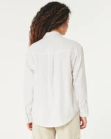 Oversized Linen Blend Shirt