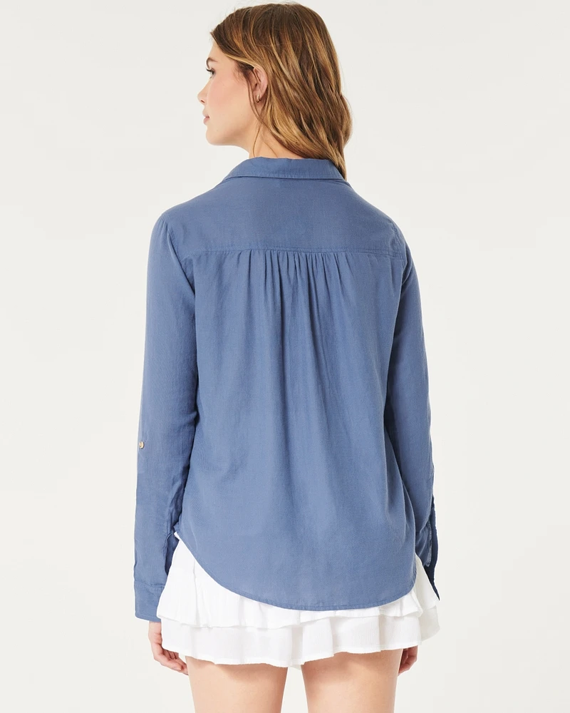 Easy Cotton Popover Shirt