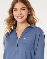 Easy Cotton Popover Shirt