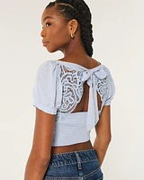 Lace Open Back Top