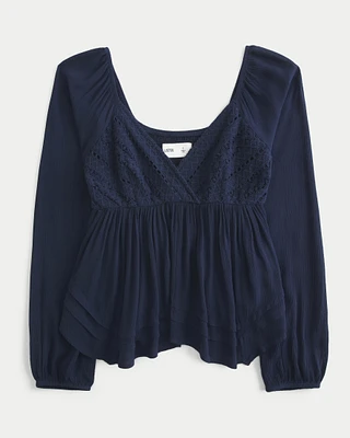 Easy Lace Bust Babydoll Top