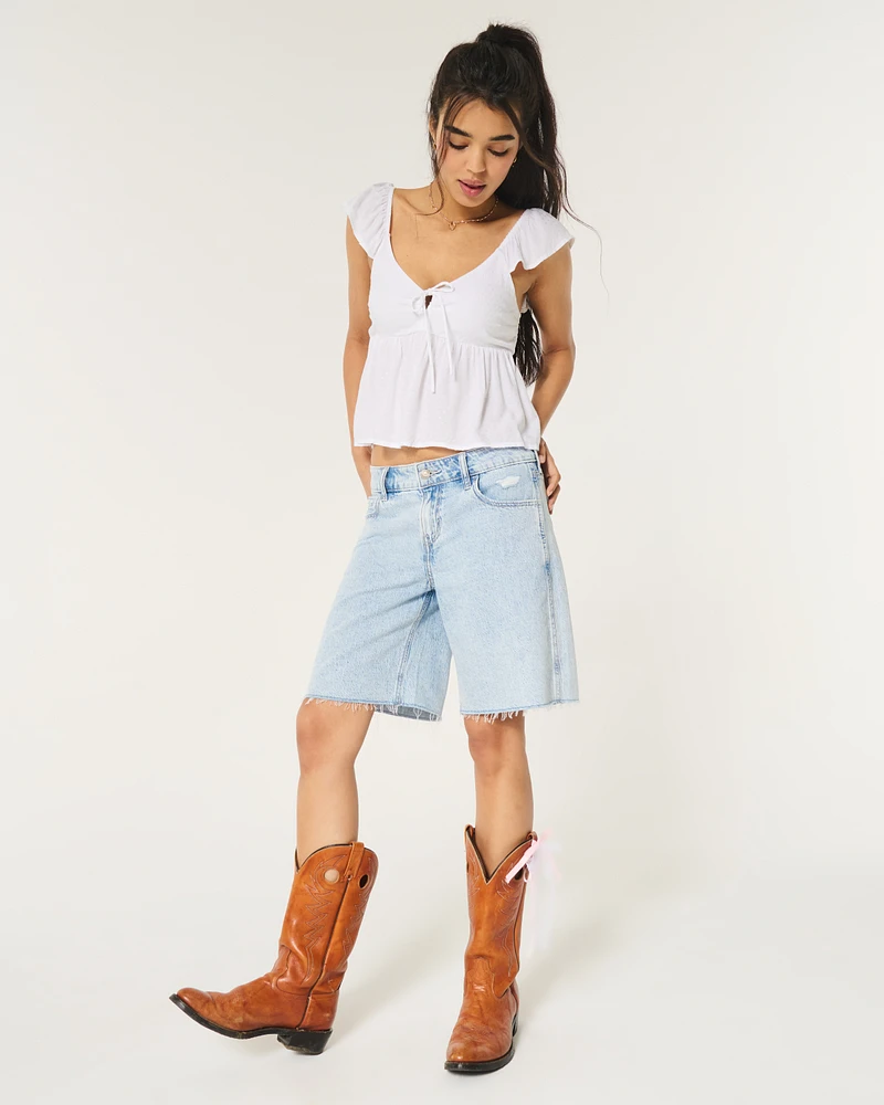 Easy Tie-Front Babydoll Top