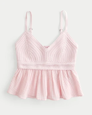 Easy Crochet-Style Babydoll Top