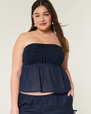 Easy Crochet-Style Babydoll Top