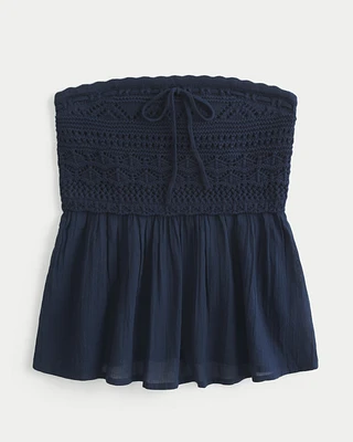Easy Crochet-Style Babydoll Top