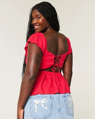 Easy Flutter Sleeve Babydoll Top