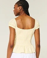 Off-the-Shoulder Pintuck Blouse