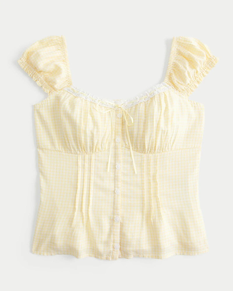 Off-the-Shoulder Pintuck Blouse