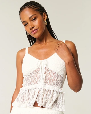 Lace Ruffle Blouse