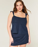 Linen-Blend Open-Back Top