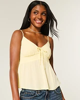 Easy Stitched Trim Babydoll Top