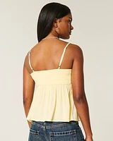 Easy Stitched Trim Babydoll Top