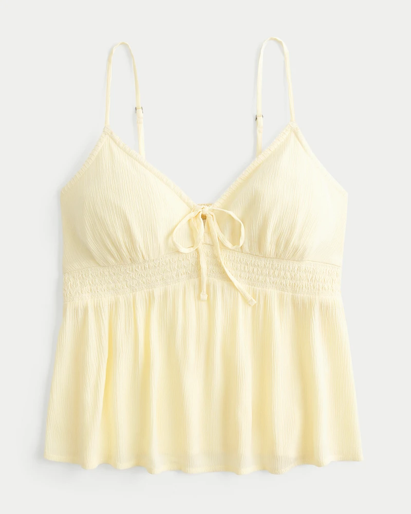 Easy Stitched Trim Babydoll Top