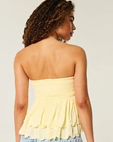 Tiered Halter Babydoll Top