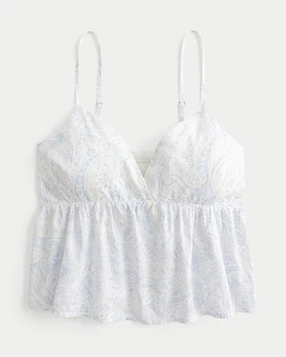 Easy Paisley Pattern Babydoll Top