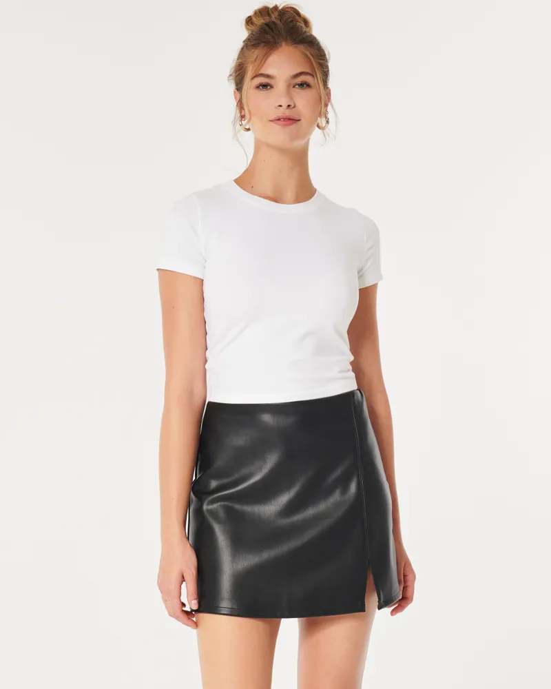 Ultra High-Rise A-Line Mini Skirt