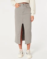 Twill Maxi Skirt