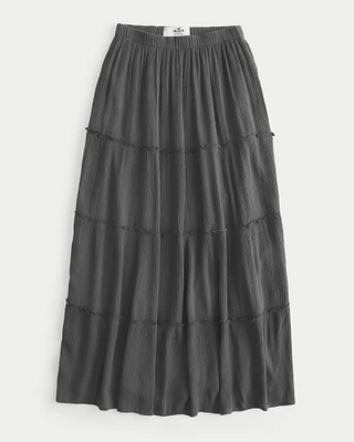 Crinkle Maxi Skirt