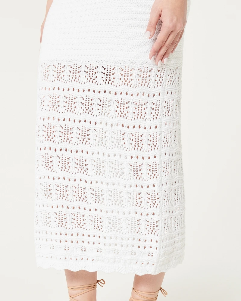 Crochet-Style Maxi Skirt