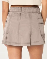 Mid-Rise Cargo Mini Skirt