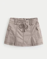 Mid-Rise Cargo Mini Skirt