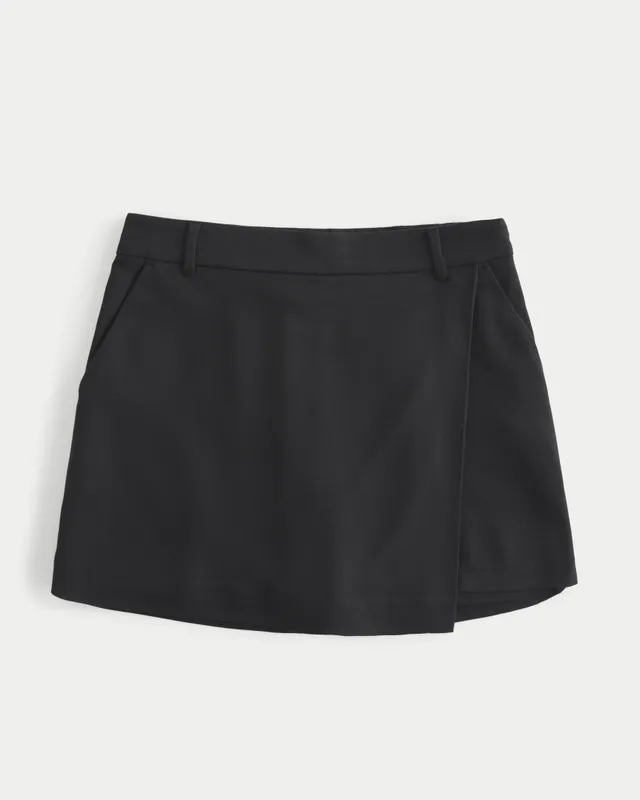 Low Rise Twill Belted Mini Skort