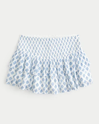 Smocked Tiered Mini Skort