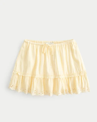 Drop-Waist Mini Skort