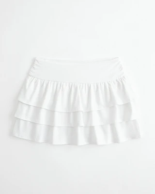 Ruffle Knit Mini Skort