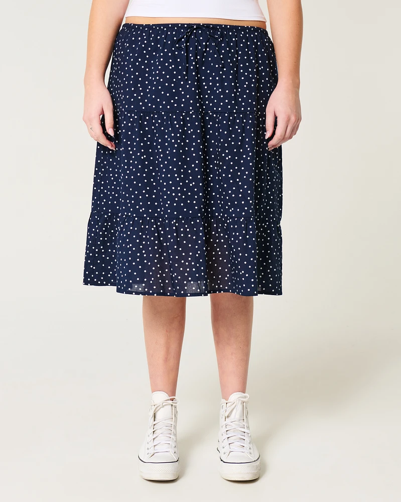 Polka Dot Midi Skirt