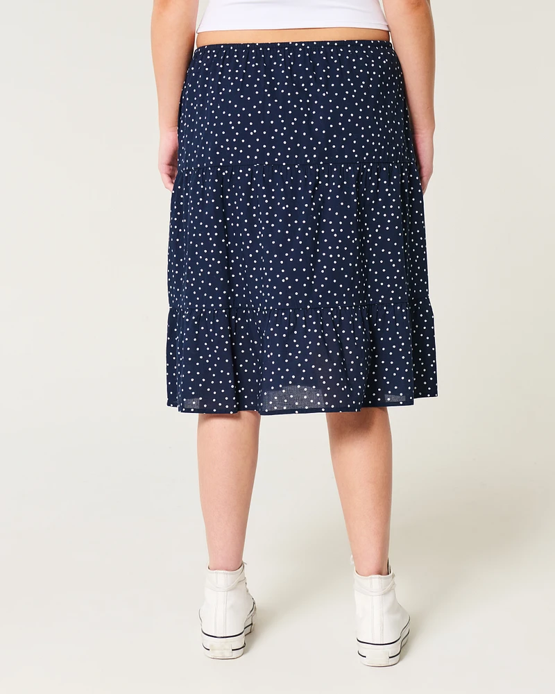 Polka Dot Midi Skirt